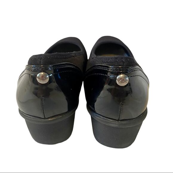 Anne Klein Sport Wisher Wedge Square Toe Slip-Ons w/ Patent Heel Overlay Sz 6.5M - Picture 4 of 7